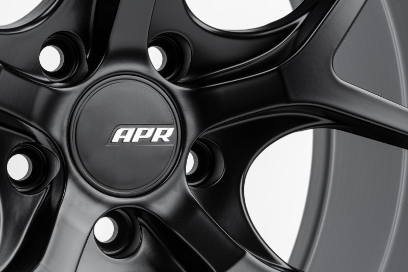 APR A01 Flow Formed - 18x8.5 - 5x112 - ET45 - 66.5mm Center Bore - Satin Black Wheel-Wheels - Cast-APR