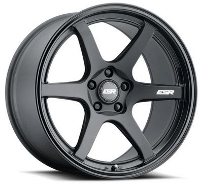 ESR Wheels AP6 Matte Black Gloss Black Lip 19x9.5 +22 5x112mm 66.6mm