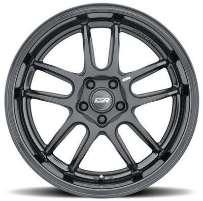 ESR Wheels AP8 Matte Black Gloss Black Lip 18x9.5 +35 5x114.3mm 72.6mm