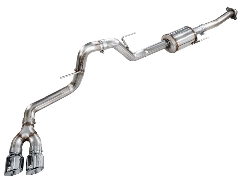 AWE 21 - 25 Ford F150 (14th Gen Reg Cab) Cat - Back Exhaust - 4.5in Dual Side Exit Chrome Tips Catback