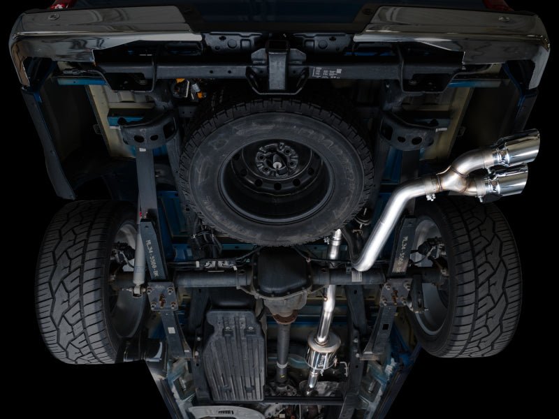 AWE 21 - 25 Ford F150 (14th Gen Reg Cab) Cat - Back Exhaust - 4.5in Dual Side Exit Chrome Tips Catback