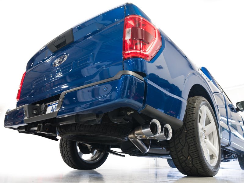 AWE 21 - 25 Ford F150 (14th Gen Reg Cab) Cat - Back Exhaust - 4.5in Dual Side Exit Chrome Tips Catback
