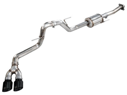 AWE 21 - 25 Ford F150 (14th Gen Reg Cab) Cat - Back Exhaust - 4.5in Dual Side Exit Diamond Black Tips Catback