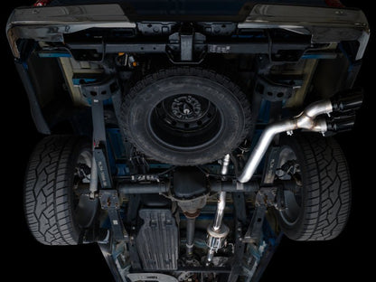 AWE 21 - 25 Ford F150 (14th Gen Reg Cab) Cat - Back Exhaust - 4.5in Dual Side Exit Diamond Black Tips Catback