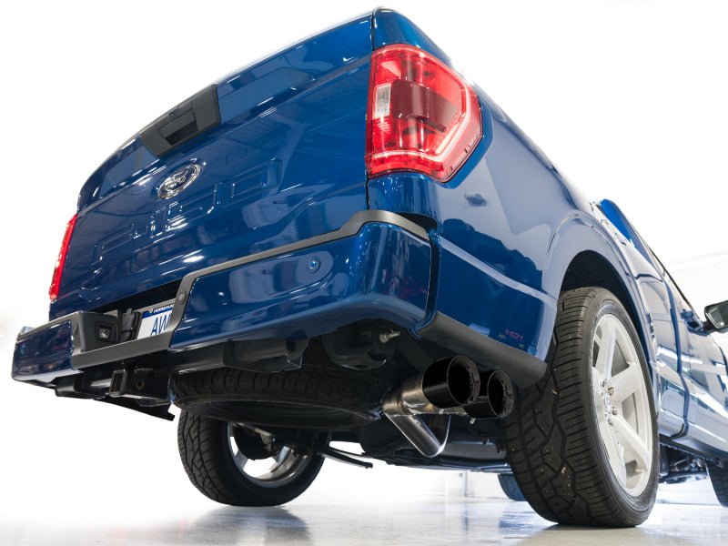 AWE 21 - 25 Ford F150 (14th Gen Reg Cab) Cat - Back Exhaust - 4.5in Dual Side Exit Diamond Black Tips Catback