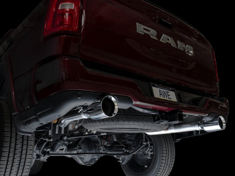 AWE 25+ RAM 1500 3.0TT 0FG Catback Touring Exhaust - Chrome Silver Tips Catback