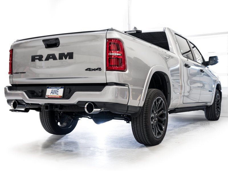 AWE 25+ RAM 1500 3.0TT 0FG Catback Touring Exhaust - Chrome Silver Tips Catback