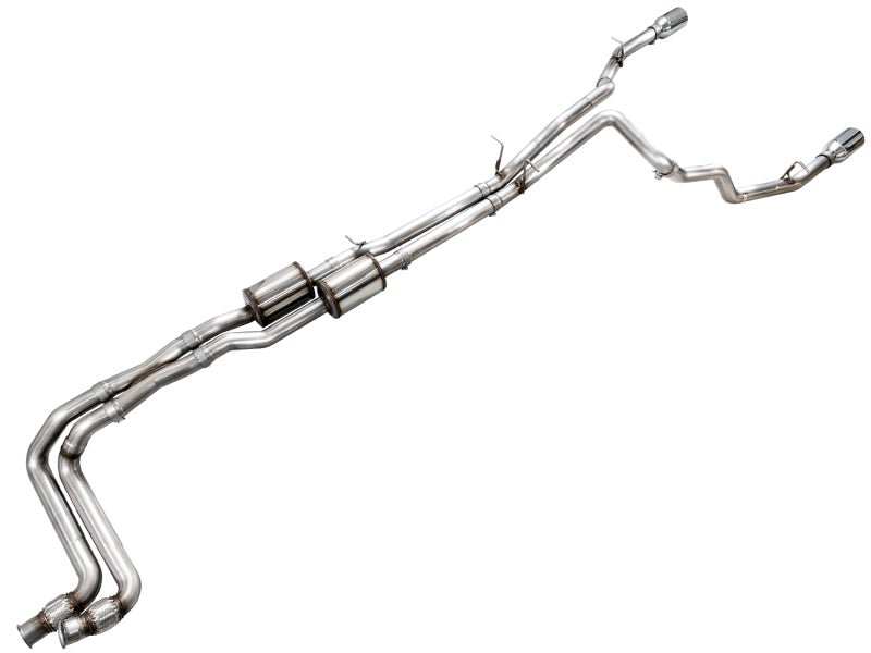 AWE 25+ RAM 1500 3.0TT 0FG Catback Touring Exhaust - Chrome Silver Tips Catback