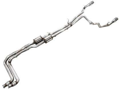 AWE 25+ RAM 1500 3.0TT 0FG Catback Touring Exhaust - Chrome Silver Tips Catback