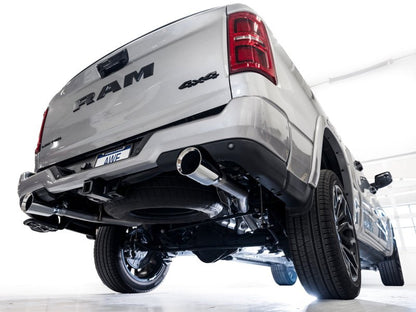 AWE 25+ RAM 1500 3.0TT 0FG Catback Touring Exhaust - Chrome Silver Tips Catback