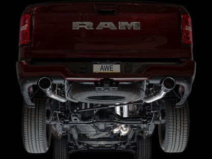 AWE 25+ RAM 1500 3.0TT 0FG Catback Touring Exhaust - Chrome Silver Tips Catback