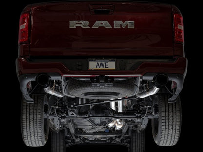 AWE 25+ RAM 1500 3.0TT 0FG Catback Touring Exhaust - Diamond Black Tips Catback