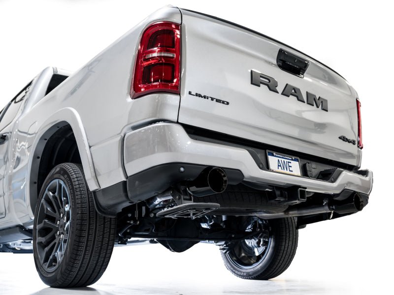AWE 25+ RAM 1500 3.0TT 0FG Catback Touring Exhaust - Diamond Black Tips Catback