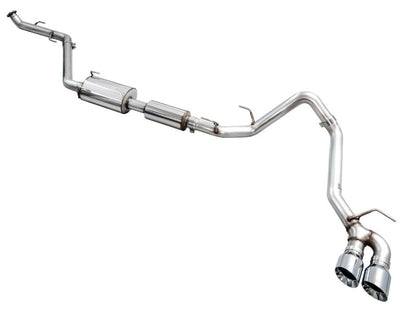 AWE Exhaust for 4th Gen Toyota Tacoma Dual Chrome Silver Tips Catback