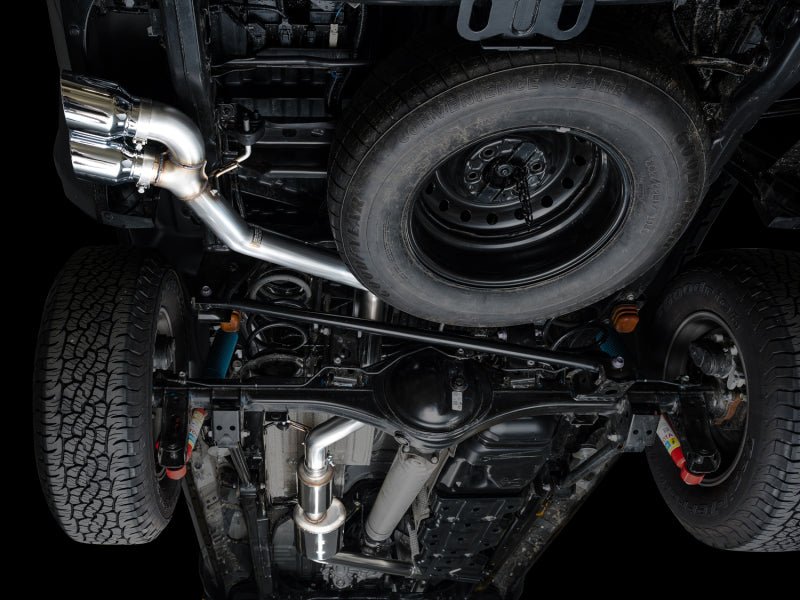 AWE Exhaust for 4th Gen Toyota Tacoma Dual Chrome Silver Tips Catback