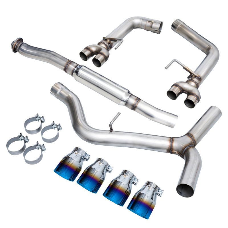 AWE Tuning 12-14 Subaru WRX STI Sedan Track Edition Exhaust - Vapor Blue Quad Tips (102mm)-Catback-AWE Tuning