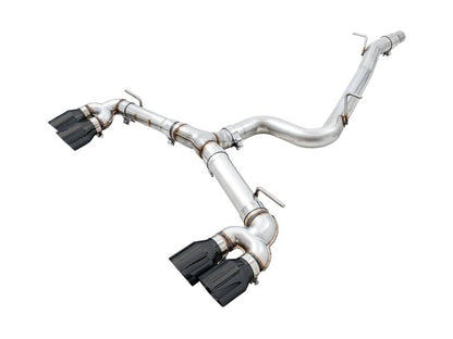 AWE Tuning 15 - 17 Volkswagen Golf R MK7 Track Edition Exhaust - Diamond Black Tips (102mm) Catback