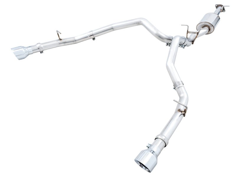 AWE Tuning 19 - 21 RAM 1500 5.7L (w/Cutouts) 0FG Dual Rear Exit Cat - Back Exhaust - Chrome Silver Tips Catback