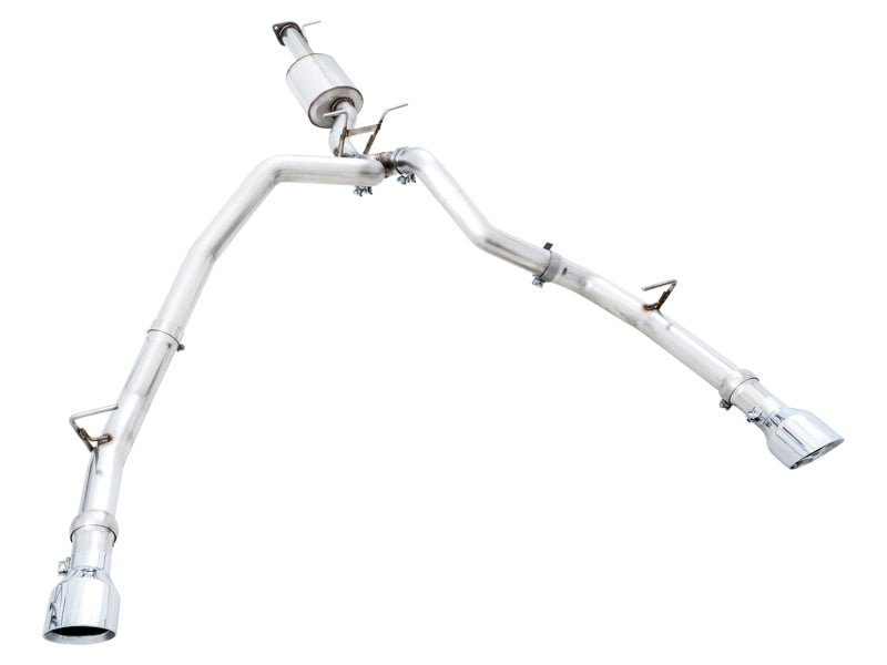 AWE Tuning 19 - 21 RAM 1500 5.7L (w/Cutouts) 0FG Dual Rear Exit Cat - Back Exhaust - Chrome Silver Tips Catback