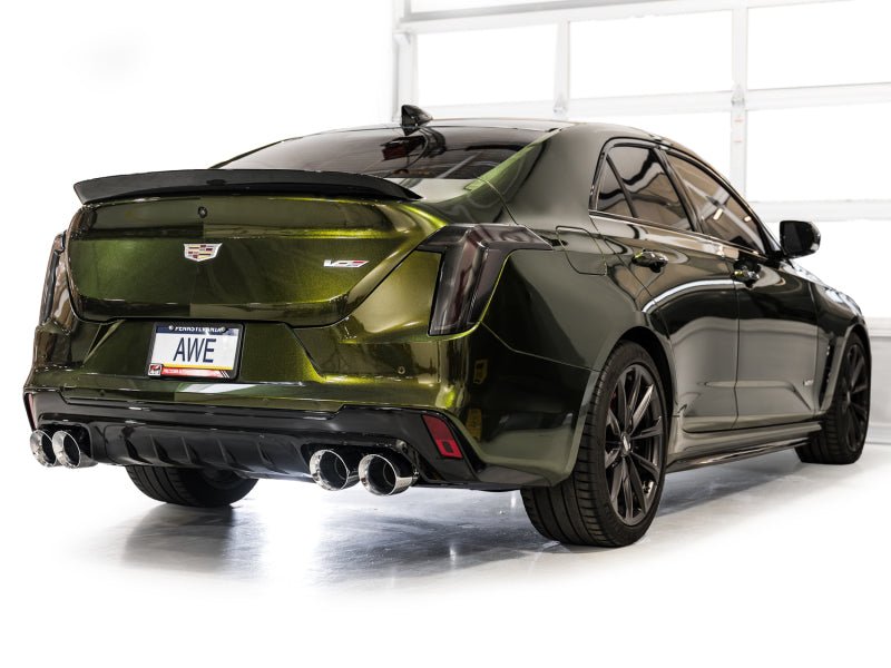 AWE Tuning 2021+ Cadillac CT4 - V Blackwing SwitchPath Exhaust - Chrome Silver Tips Catback