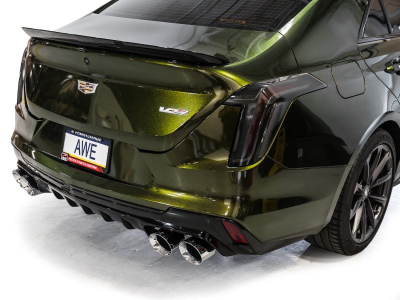 AWE Tuning 2021+ Cadillac CT4 - V Blackwing SwitchPath Exhaust - Chrome Silver Tips Catback