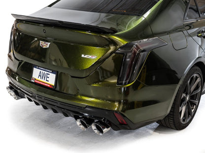 AWE Tuning 2021+ Cadillac CT4 - V Blackwing SwitchPath Exhaust - Chrome Silver Tips Catback