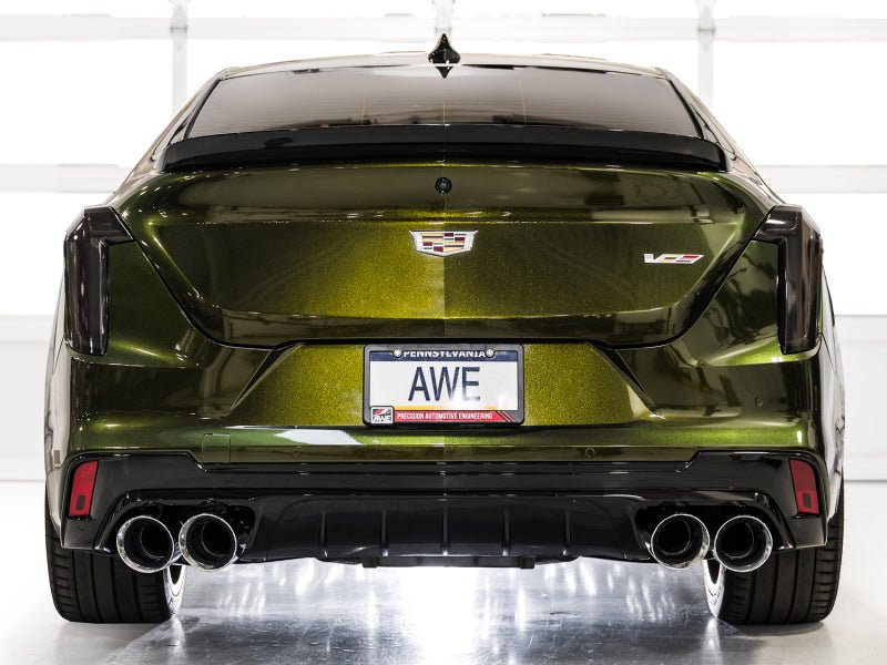AWE Tuning 2021+ Cadillac CT4 - V Blackwing SwitchPath Exhaust - Chrome Silver Tips Catback
