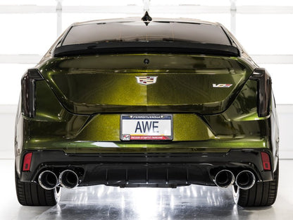 AWE Tuning 2021+ Cadillac CT4 - V Blackwing SwitchPath Exhaust - Chrome Silver Tips Catback