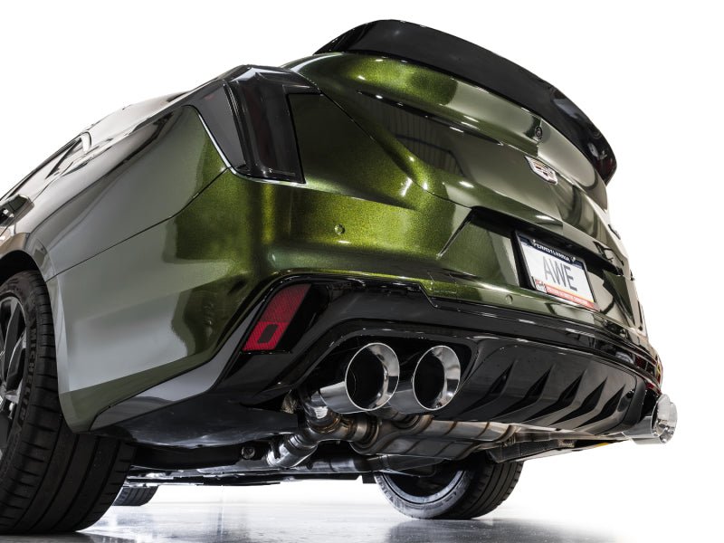 AWE Tuning 2021+ Cadillac CT4 - V Blackwing SwitchPath Exhaust - Chrome Silver Tips Catback