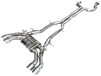 AWE Tuning 2021+ Cadillac CT4 - V Blackwing SwitchPath Exhaust - Chrome Silver Tips Catback