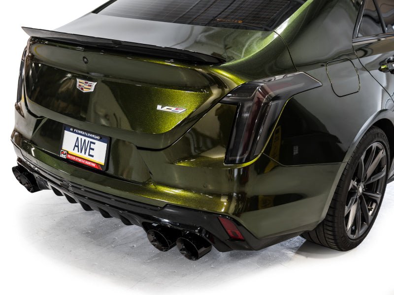 AWE Tuning 2021+ Cadillac CT4 - V Blackwing SwitchPath Exhaust - Diamond Black Tips Catback