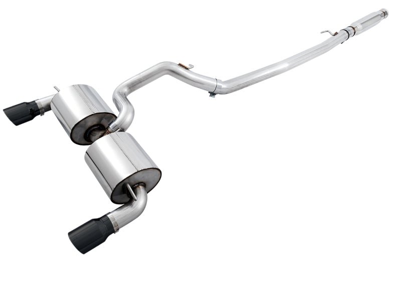 AWE Tuning Ford Focus RS Touring Edition Cat - back Exhaust - Resonated - Diamond Black Tips Catback