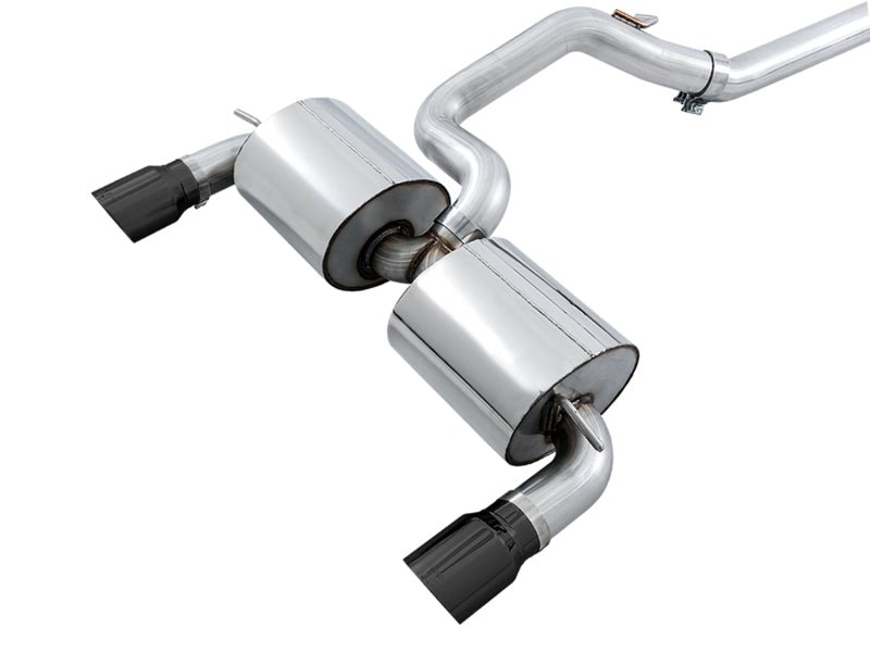 AWE Tuning Ford Focus RS Touring Edition Cat - back Exhaust - Resonated - Diamond Black Tips Catback
