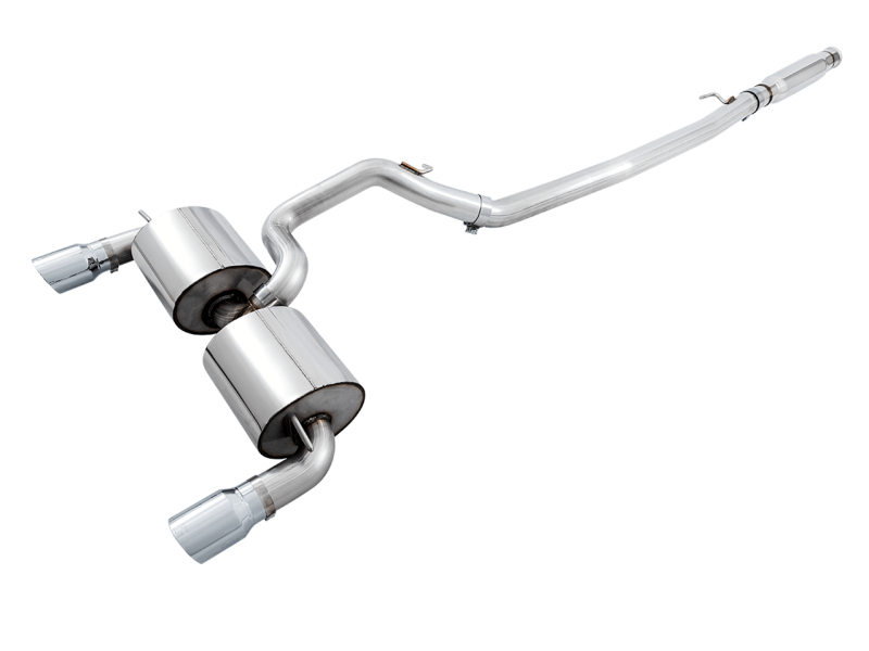 AWE Tuning Ford Focus RS Touring Edition Cat - back Exhaust - Resonated - Diamond Black Tips Catback