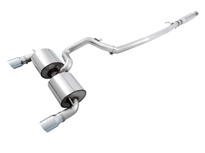 AWE Tuning Ford Focus RS Touring Edition Cat - back Exhaust - Resonated - Diamond Black Tips Catback