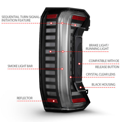 ANZO 22-24 Toyota Tundra (Does Not Fit LED Seq. Models) Z-Series Full LED Tail Lights - Pair