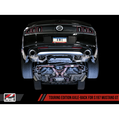 AWE Tuning S197 Mustang GT Axle-back Exhaust - Touring Edition (Chrome Silver Tips)