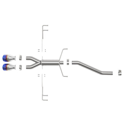 aFe Takeda 2.5in 304SS Axle-Back Exhaust System 17-19 Honda Civic Type R L4-2.0L (t) - BL Flame Tip