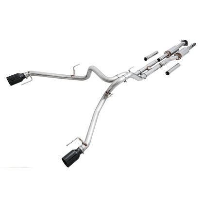 AWE Tuning 2017+ Ford Raptor 0 FG Performance Exhaust System - w/ Diamond Black Tips