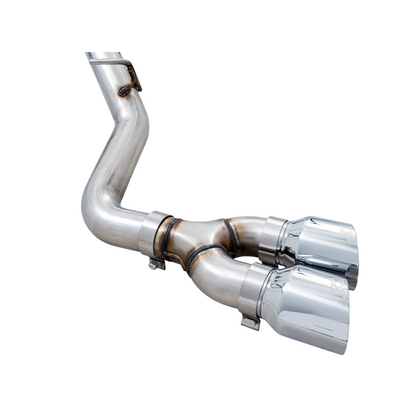AWE Tuning 4th Gen GM 1500 5.3L 0FG Catback Dual Side Exit (Flat Bumper) - Chrome Tips