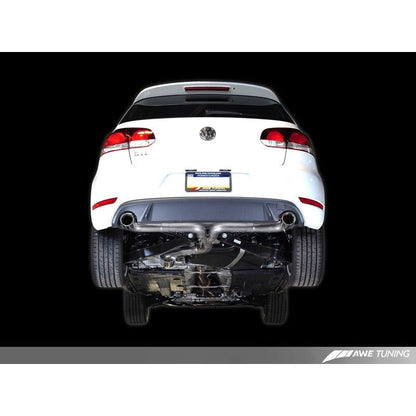 AWE Tuning Mk6 GTI Performance Catback - Chrome Silver Round Tips