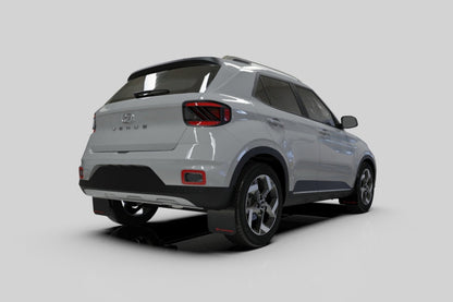 Rally Armor 20-25 Hyundai Venue Black Mud Flap Blue Logo