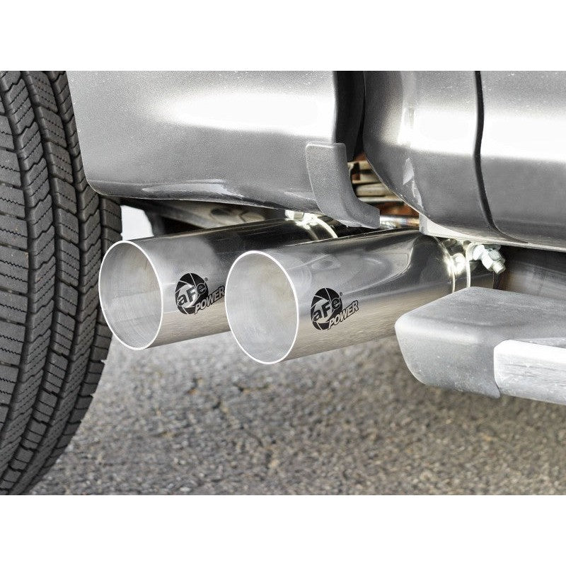 aFe Rebel 3in 409 SS Cat-Back Exhaust 2021 Ford F-150 V6 2.7L/3.5L (tt)/V8 5.0L w/ Polished Tips