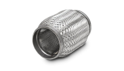 Vibrant SS Flex Coupling with Inner Braid Liner 3in inlet/outlet x 4in long