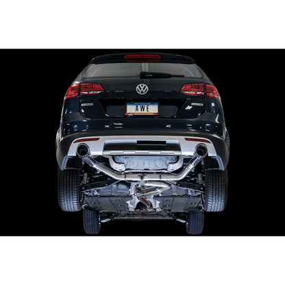 AWE Tuning VW MK7 Golf Alltrack/Sportwagen 4Motion Track Edition Exhaust - Polished Silver Tips