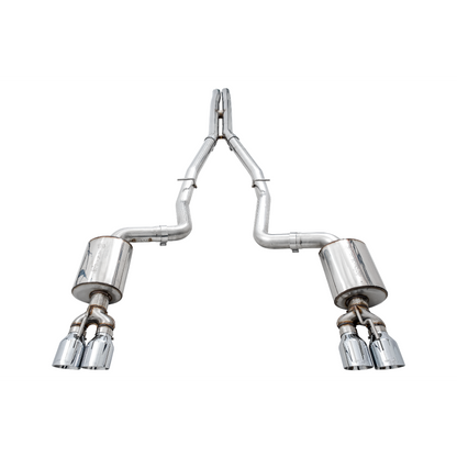 AWE Tuning 2017+ Challenger 5.7L Touring Edition Exhaust - Non-Resonated - Chrome Silver Quad Tips