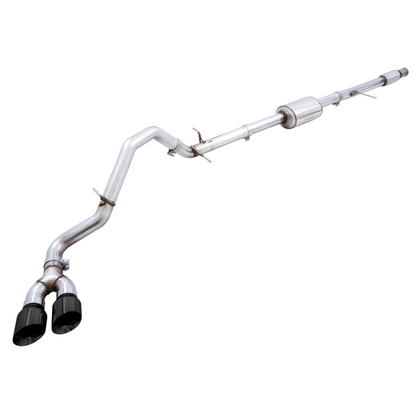 AWE Tuning 4th Gen GM 1500 5.3L 0FG Catback Dual Side Exit (Flat Bumper) - Diamond Tips