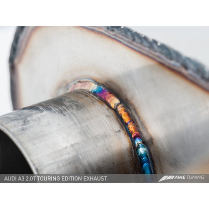 AWE Tuning Audi 8V A3 Touring Edition Exhaust - Dual Outlet Chrome Silver 90 mm Tips