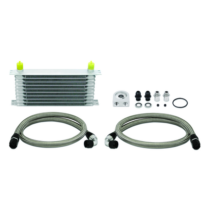 Mishimoto Universal 10 Row Oil Cooler Kit (Metal Braided Lines)