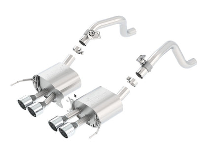 Borla 2014 Chevy Corvette C7 w/ AFM w/o NPP Atak Rear Section Exhaust Quad Rd Rl IC Tips